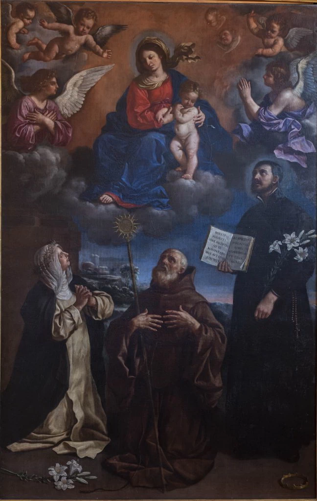 Il giovane - La Madonna col Bambino in gloria con i Santi Caterina da Siena, Francesco di Paola e Gaetano Thiene